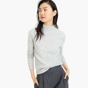 J. Crew | Point Sur Supersoft Yarn Mock Neck Knit Sweater Soft Gray Medium